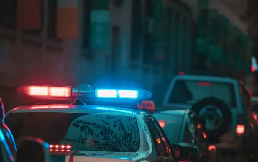Police car with sirens on - DUI Defense Lawyer in Newnan, GA